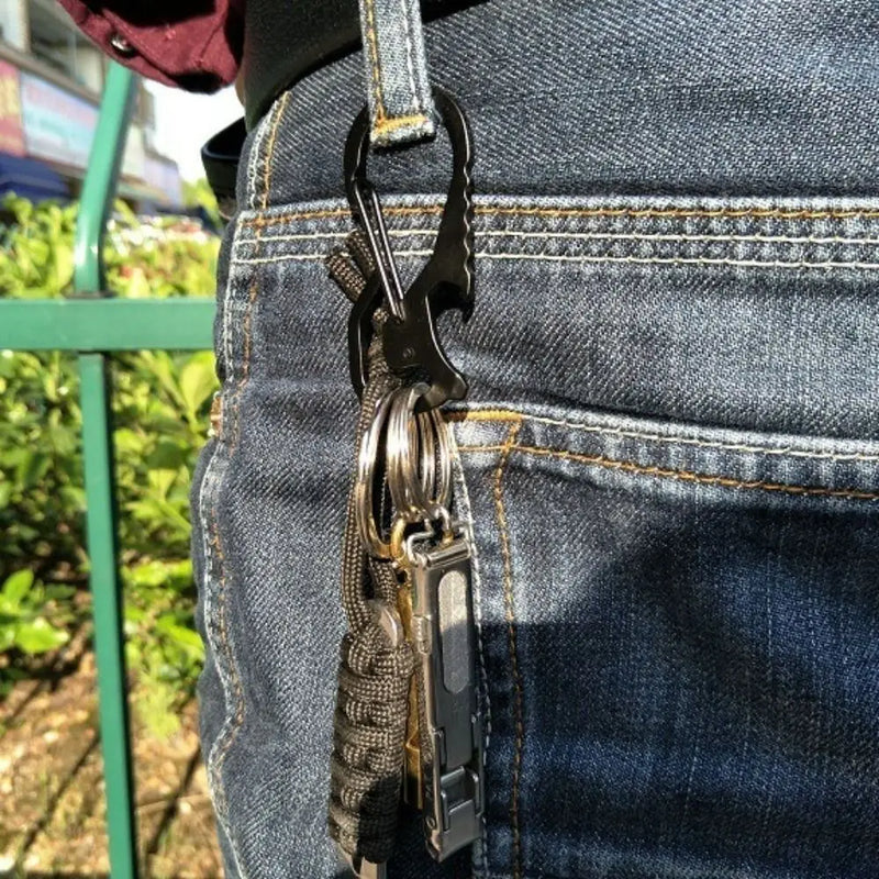 Edelstahl Multi-Tool Karabiner-Schlüsselanhänger