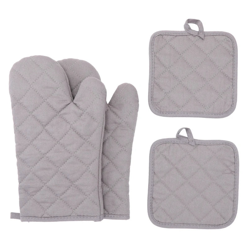 Heat Resistant Kitchen Gloves – 4-Piece Set for Baking, Grilling & Cooking