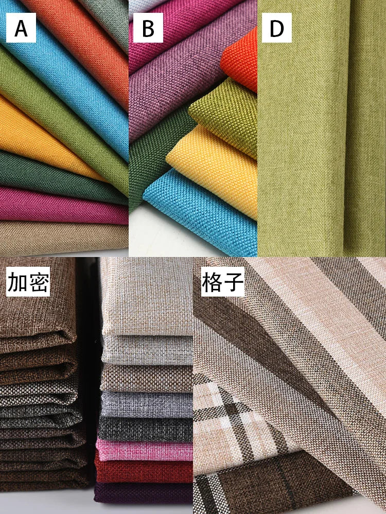 Premium Cotton-Linen Upholstery Fabric – Solid Colors, Durable & Versatile