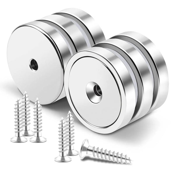 Countersunk Neodymium Disc Magnets with Center Hole