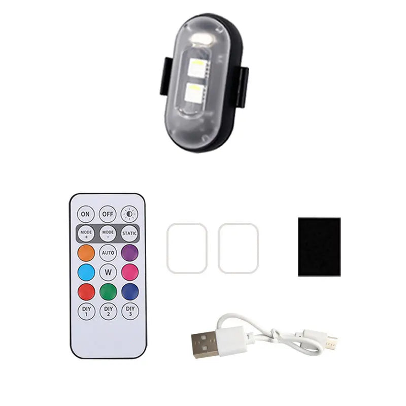 Wireless RGB LED Warning Light with Remote Control