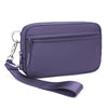 Checkered Zip-Around Wallet with Clear ID Window