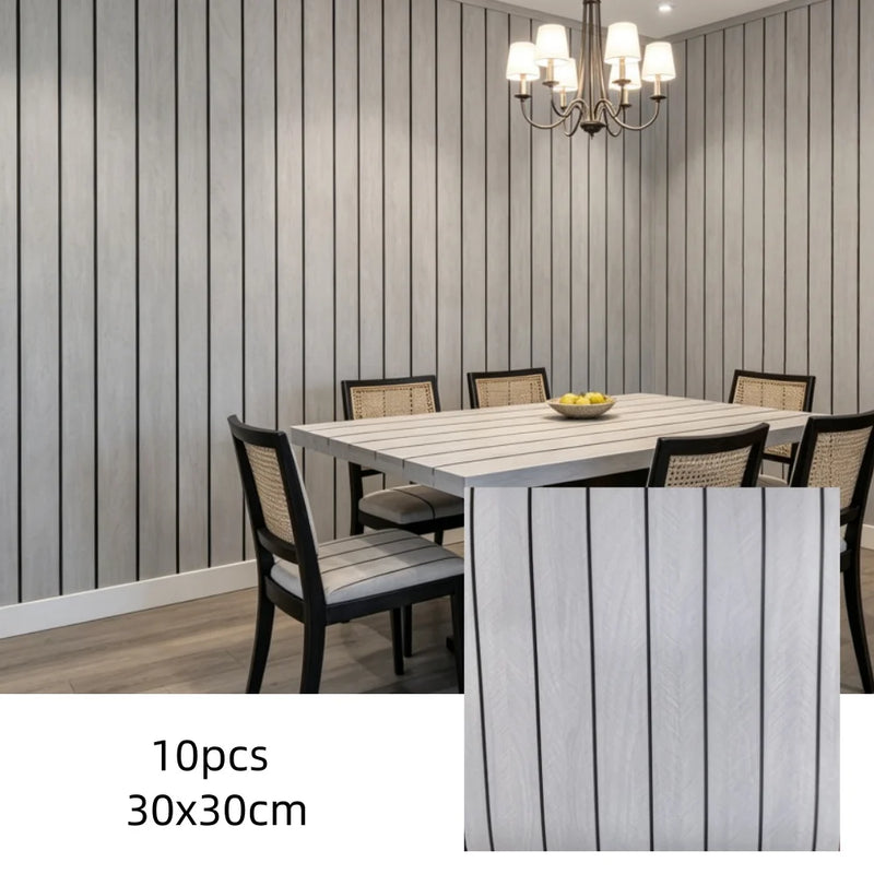 3D Wandpaneele mit Holzoptik – Abziehbar & Selbstklebend