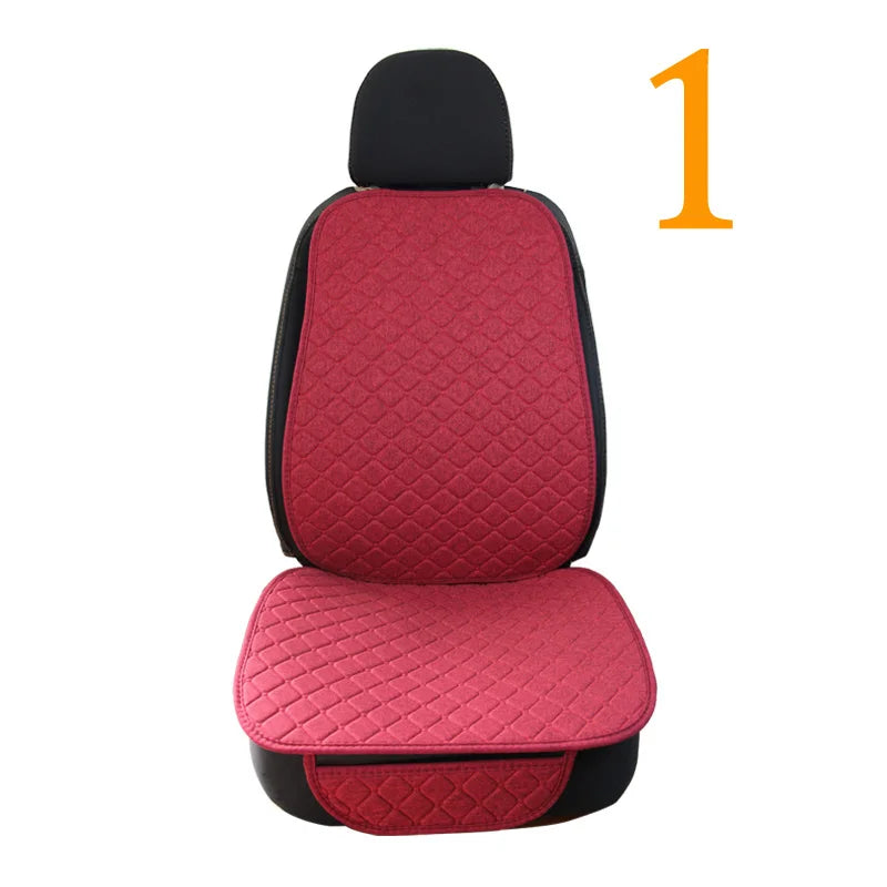 Breathable Linen Front Car Seat Cover