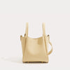 Minimalist Vegan Leather Crossbody Bucket Bag