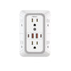 قاطع كهرباء عالمي متعدد الاستخدامات بـ 6 منافذ مع منافذ شحن USB