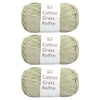 Natural Cotton Raffia Yarn – 3 Ball Set for Crochet, Knitting & Crafting