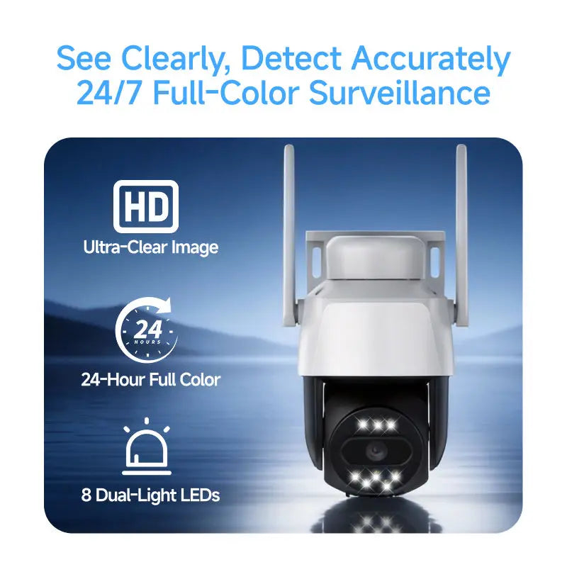 4G LTE Solar Security Camera with AI Human Detection