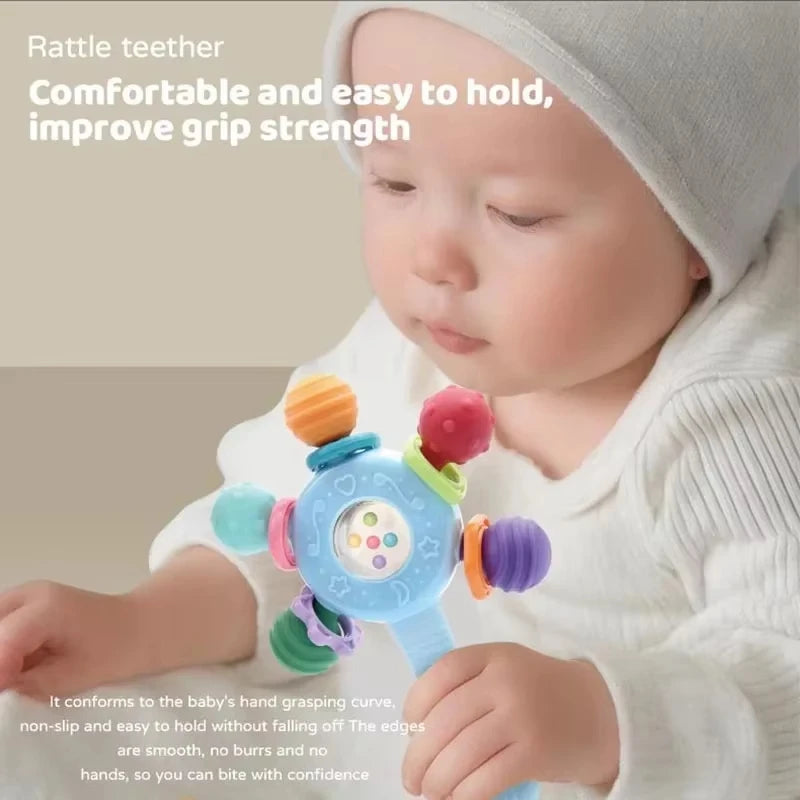 Montessori Sensory Baby Rattle and Teether Toy