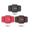 Car armrest box mat in black, red, and brown colors with storage pockets for Audi models