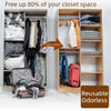 15-Piece Vacuum Storage Bag Set with Rechargeable Pump