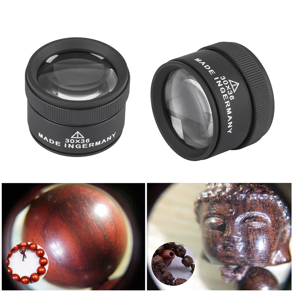 High-Powered 30X Magnifying Glass with K9 Optical Lens