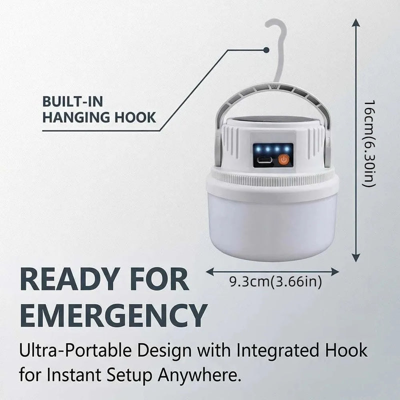 Portable Solar & USB Rechargeable Camping Lantern
