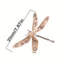 Rust-Colored Metal Dragonfly Garden Statue
