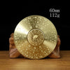 Solid brass Feng Shui compass with Yin Yang and eight trigrams, measuring 60mm and weighing 112g.