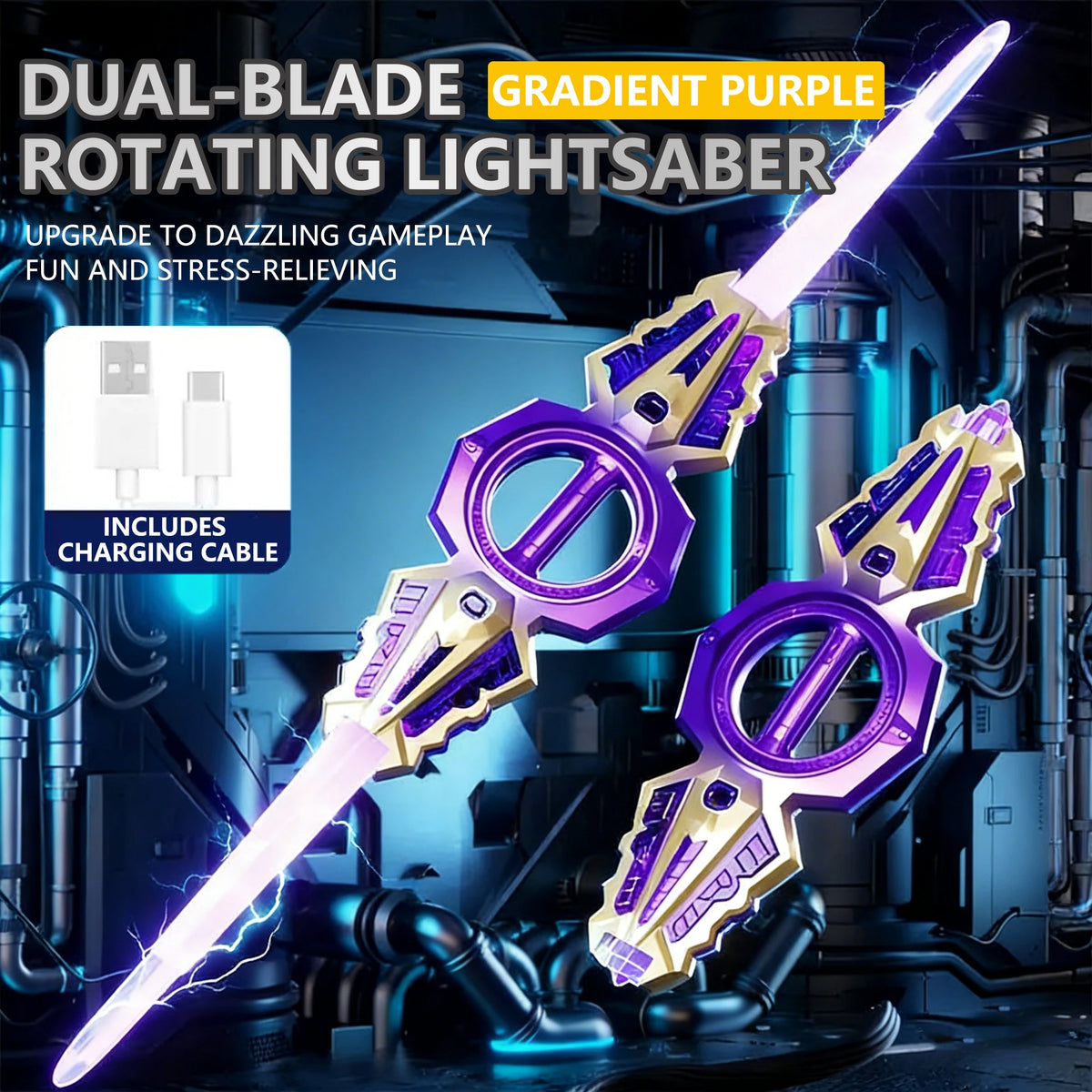 LED Light-Up Sound Sword with Multi-Color Effects