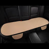 A beige breathable ice silk car seat cushion is shown installed in a black car seat.