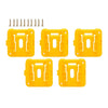 Set of yellow wall mount battery holders and screws for Dewalt 20V DCB200 & DCB203 batteries