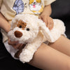 Curly Teddy Dog Plush Pillow – Soft Cuddly Stuffed Animal
