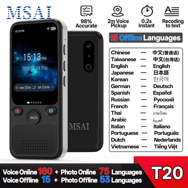 Portable AI Voice Translator with Offline & Online Support