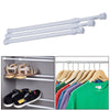 Adjustable Telescopic Curtain Rod with Spring-Loaded Ends