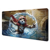 Fantasy Card Playmat with Rabbit Archer & Raccoon Design