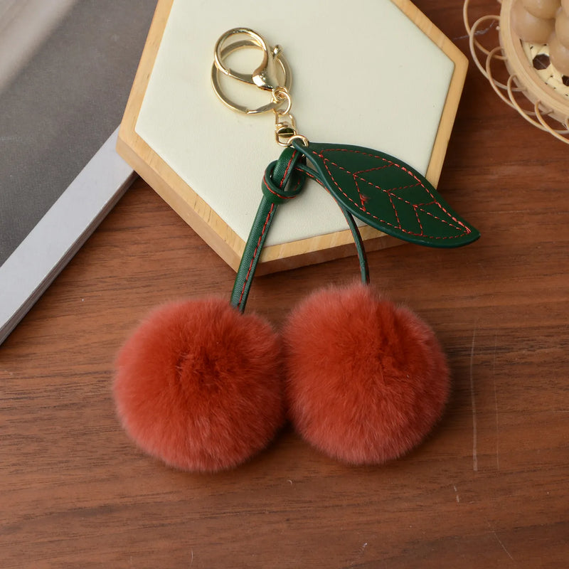 Plush Cherry Handbag Charm