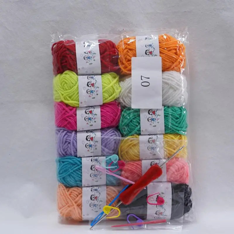 Milk Cotton Yarn Crochet Kit with Hooks & Markers