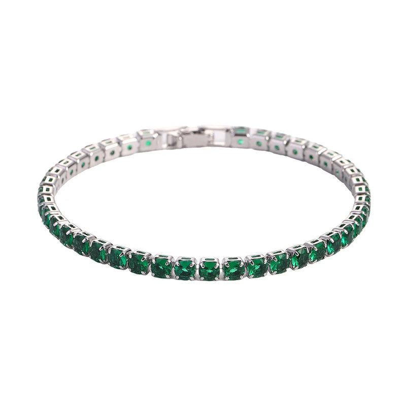 Iced-Out Cubic Zirconia Tennis Bracelet