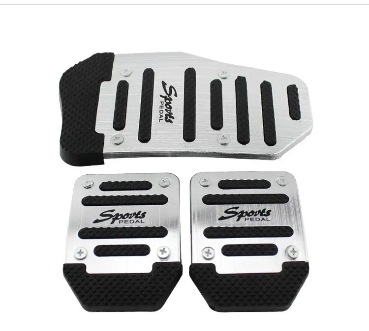 Aluminum Car Pedal Cover Set - Non-Slip Brake & Foot Pedals