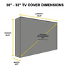 Outdoor Wall-Mounted TV Cover - Waterproof & Dustproof Protector