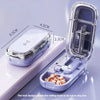 Portable Pill Cutter and Storage Box with Dustproof Lid