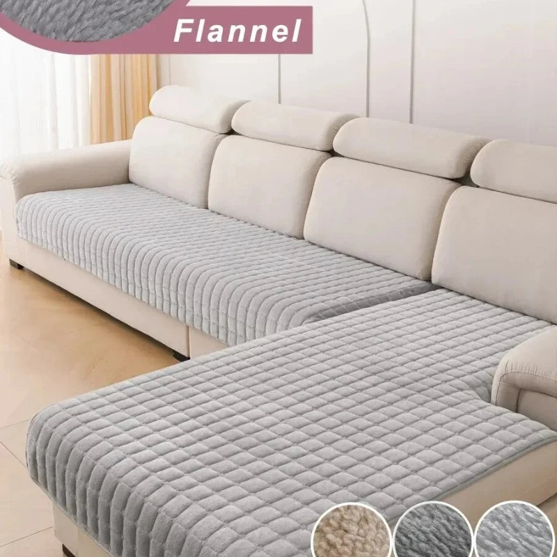 L-Shaped Corner Sofa Cover with Anti-Slip Backing