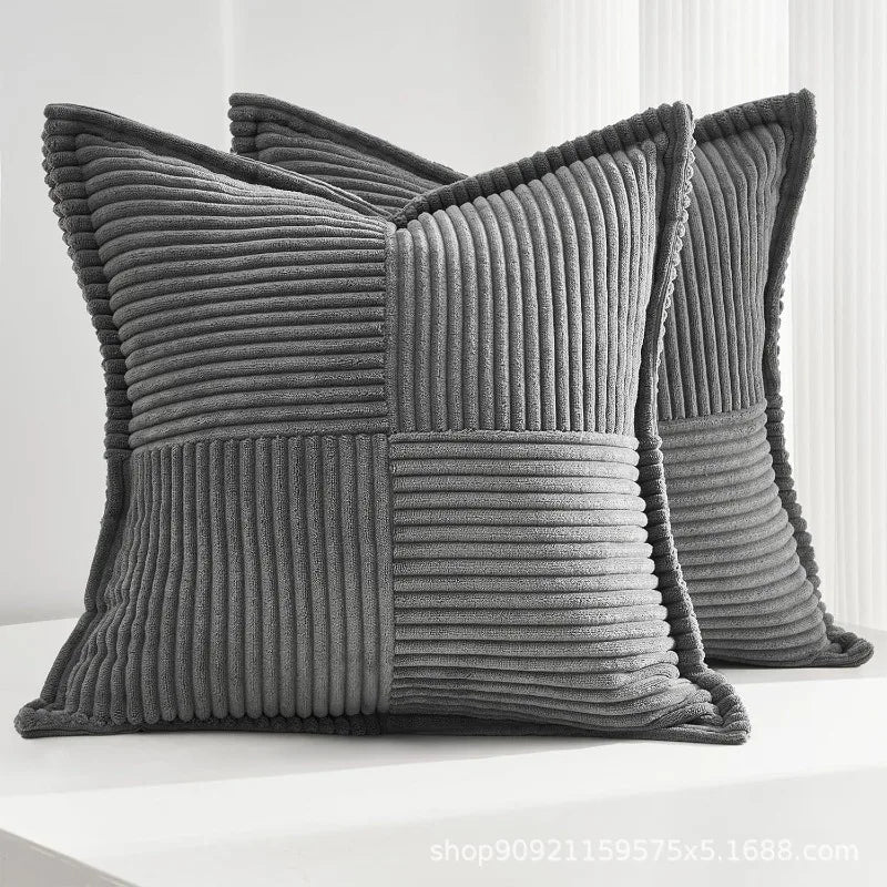 Corduroy Lumbar Pillow Cover for Office and Home