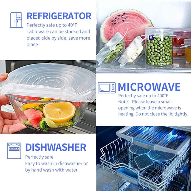 Reusable Silicone Stretch Lids (Set of 6)