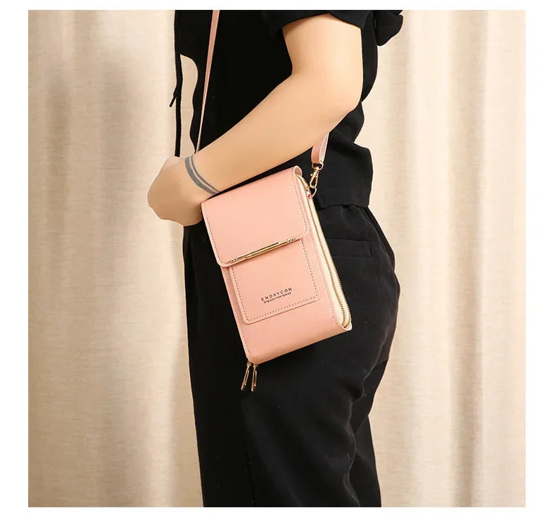 Women's Crossbody Wallet Bag with Touchscreen Phone Pocket