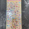 Set süße Tier- und Kuchen-Sticker für das Journaling mit niedlichen Tieren und Lebensmitteln.