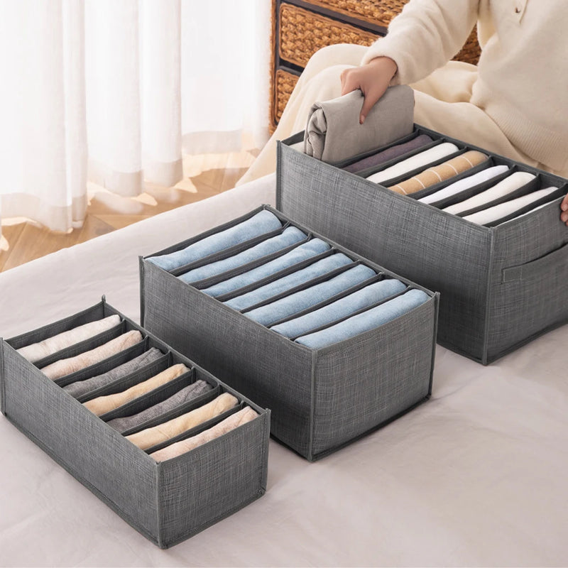Klappbarer Stoff-Kleiderschrank-Organizer mit Griffen