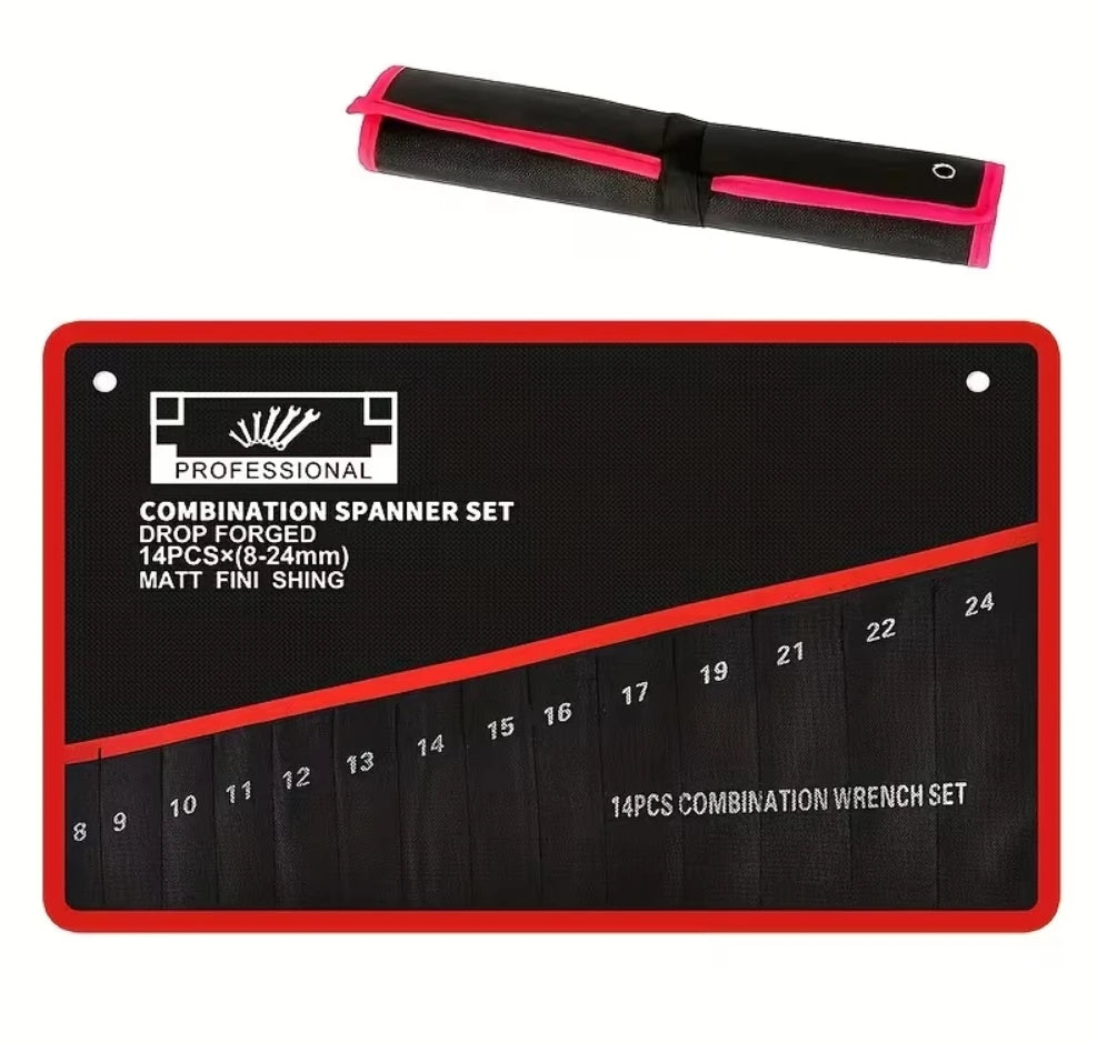 14-Pocket Tool Organizer Roll with Carry Handle