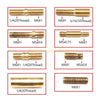Set of various threaded metal rods and shafts used for various applications