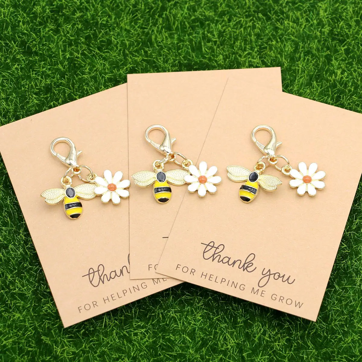 Cute Ladybug Daisy Keychain Charm