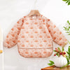 Waterproof Long-Sleeve Baby Bib with Catch-All Pocket
