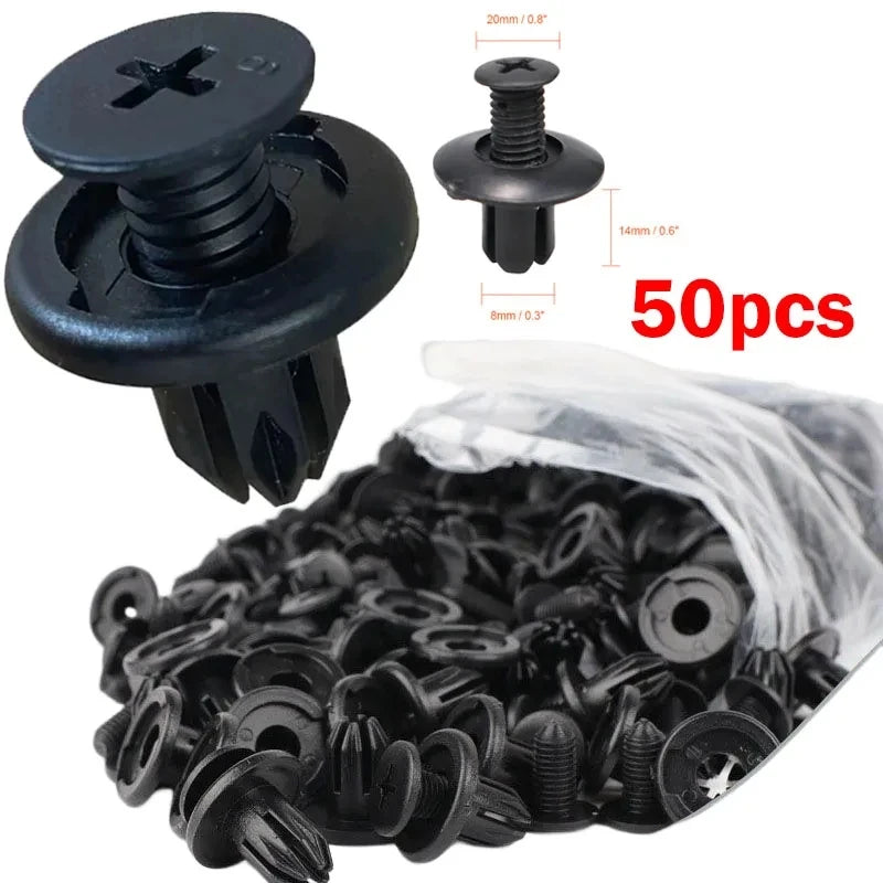 Plastic Push Rivets for Car Trim Panels (50-Pack)