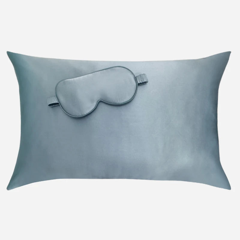 Funda de Almohada y Máscara para Dormir de Seda de Gusanos de Seda Mulberry al 100%