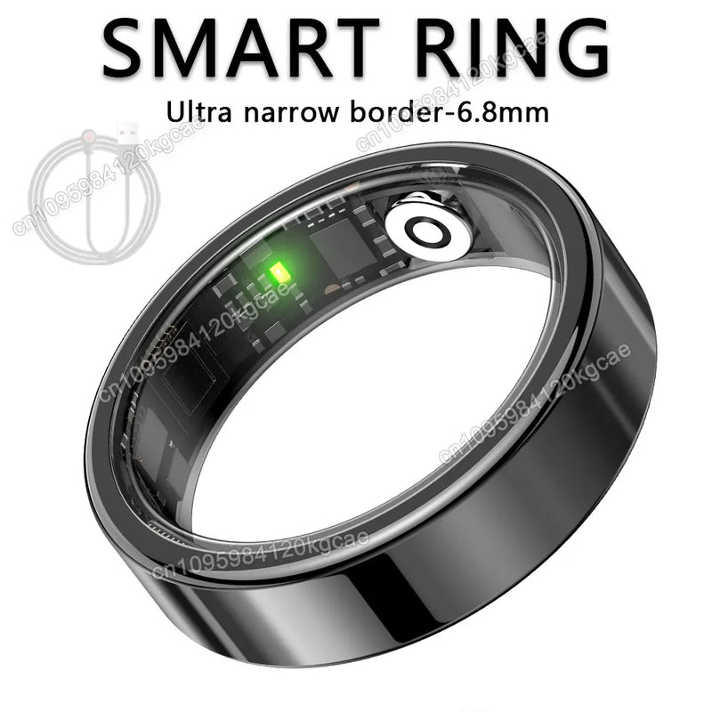 Sleek Smart Health Ring with Heart Rate & Sleep Tracking