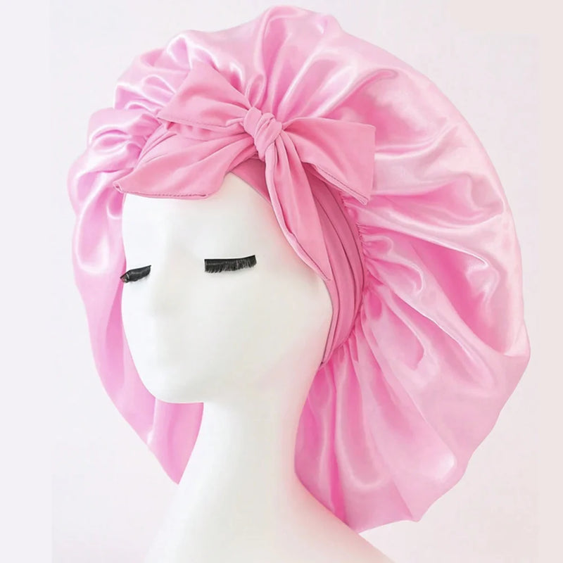 Bonnet de nuit en satin ajustable