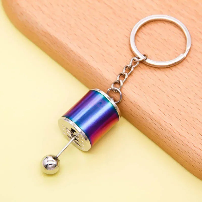 Gearbox Keychain with Turbo Hub and Brake Disc Pendant