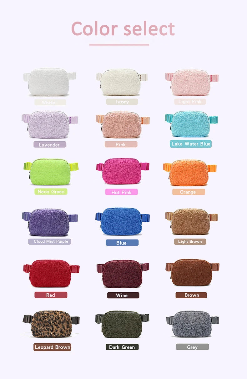 Cozy Fleece Crossbody Belt Bag