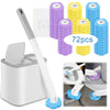 Disposable Toilet Brush Set with Self-Opening Holder