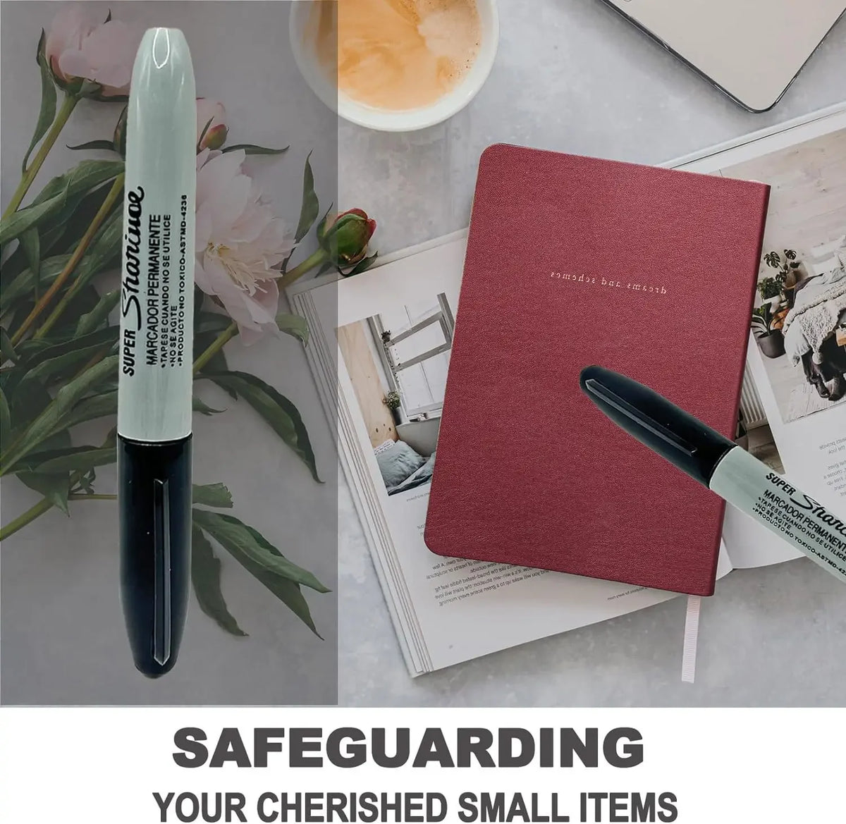 Disguised Marker Pen Safe with Hidden Compartment